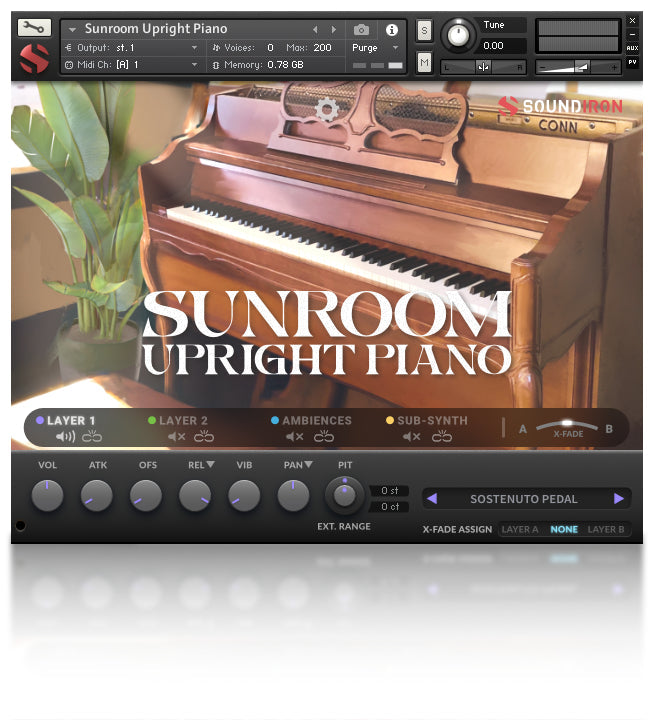 Sunroom Upright Piano - 1
