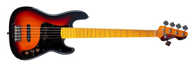 Markbass MB GV 5 Gloxy Passive 5-String Electric Bass (3-Tone Sunburst, Maple Fingerboard)