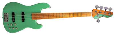 Markbass MB GV 5 Gloxy 5-String Electric Bass (Surf Green, Maple Fingerboard)
