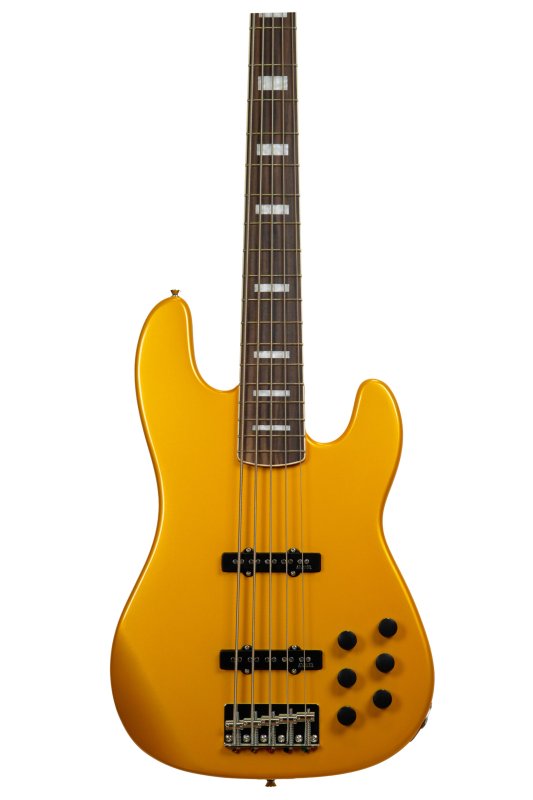 Markbass MB GV 5 Gloxy 5-String Electric Bass (Metallic Yellow, Rosewood Fingerboard)