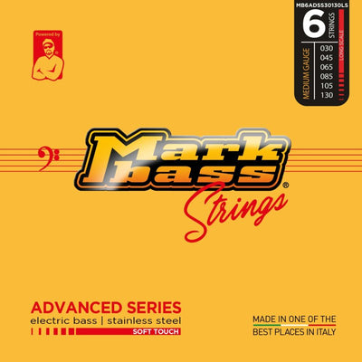 Markbass Advanced Series Soft Touch Stainless Steel Bass Strings (6-String, 30-130)