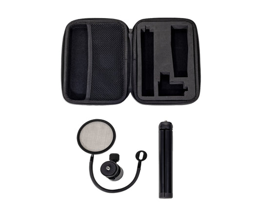 Carry case, pop filter, mic stand adapter, and tripod bundle for MiC Plus or HypeMiC