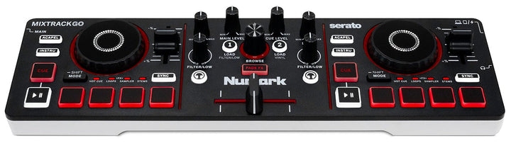 Numark Numark Mixtrack Go — Ultra-Portable 2-Deck DJ Controller with Stems Control
