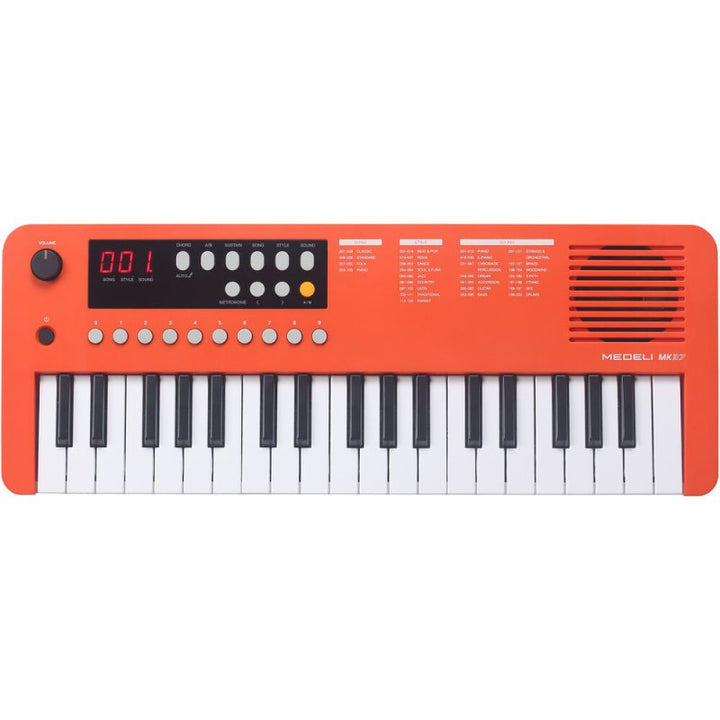 Medeli Medeli MK37 Portable Mini-Key Keyboard (37 Keys, Orange) - Arranger Keyboards