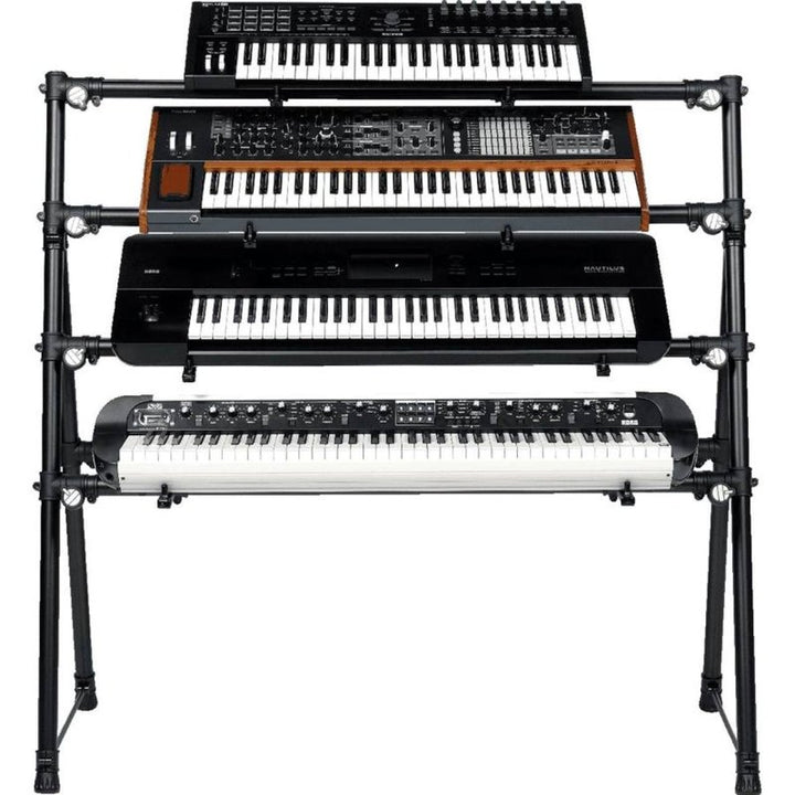 Quik Lok Quik Lok MKS4 4-Tier Aluminum Multi Keyboard Stand (Black)