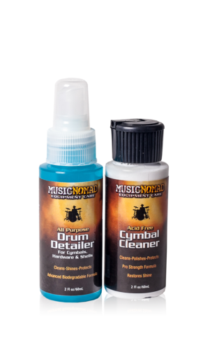 MusicNomad Drum Detailer and Cymbal Cleaner Combo Pack - 60mL Trial Size
