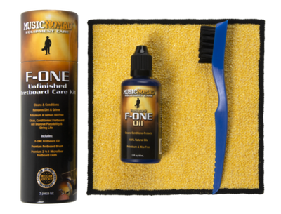 MusicNomad F-ONE Unfinished Fretboard Care Kit with Oil, Brush and Cloth