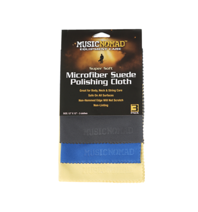 MusicNomad MusicNomad Suede Polishing Cloth Super Soft/Edgeless - 3 Pack