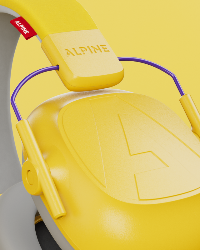 Alpine Alpine Muffy Kids Hearing Protection Earmuffs (Yellow)