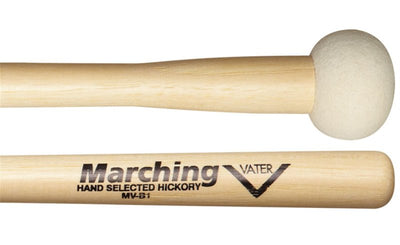 Vater Percussion MV-B1 Marching Bass Drum Mallet (16" to 18" Drums, Hard Felt)