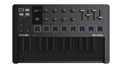 Arturia MINILAB3DBK MIDI Controller With Software (Deep Black) - 25 Keys
