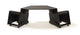 Argosy NOVA H10 Workstation with 2) 10ru racks, powder coated finish, mahogany base, casters