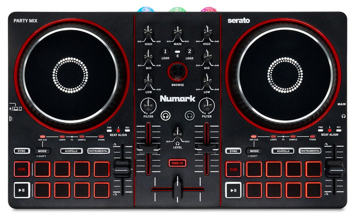 Numark Numark Party Mix III — DJ Controller with Built-In Light Show & Stems Control