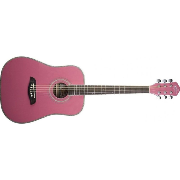 Oscar Schmidt OG1 3/4 Size Dreadnought Acoustic Guitar (Pink)