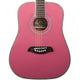 Oscar Schmidt OG1 3/4 Size Dreadnought Acoustic Guitar (Pink)