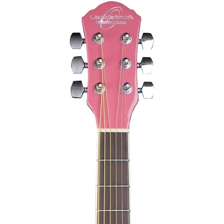 Oscar Schmidt OG1 3/4 Size Dreadnought Acoustic Guitar (Pink)