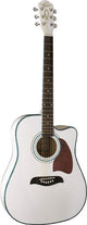 Oscar Schmidt OG2CE Dreadnought Cutaway Acoustic-Electric Guitar (White)
