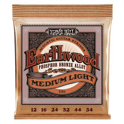 Ernie Ball 2146EB Earthwood Phosphor Bronze Medium Light Acoustic Guitar Strings (12-54)