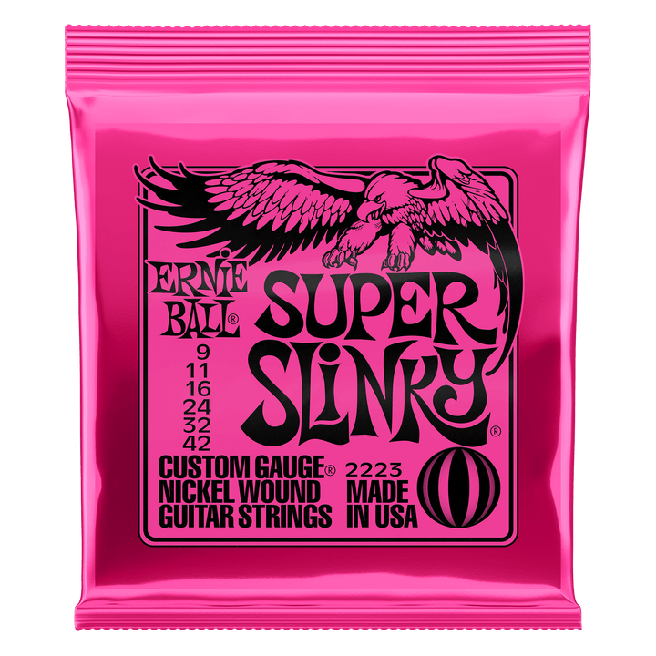 Ernie Ball 2223EB Super Slinky Nickel Wound Electric Guitar Strings (9-42)