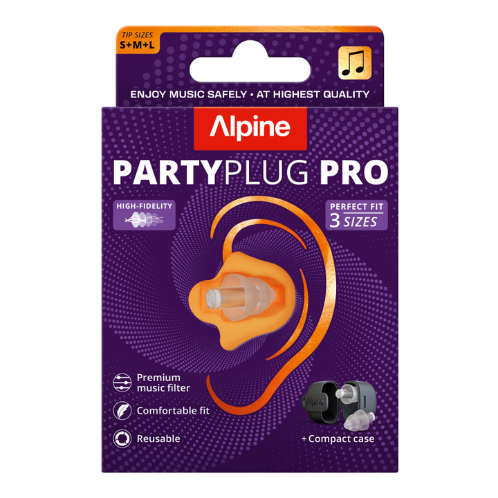 Alpine Alpine PartyPlug Pro Earplugs for Concerts and Festivals (Transparent)