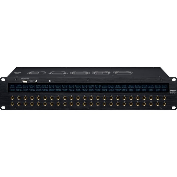 Black Lion Audio Black Lion Audio PBR-TRS3-LIT 48-Point TRS Patchbay with LCD Displays - Patch Cables