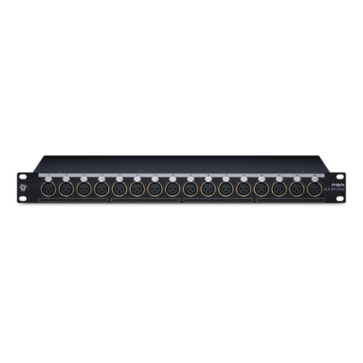 Black Lion Audio 16-Point Gold Plated XLR Female Patchbay with DSUB Outs