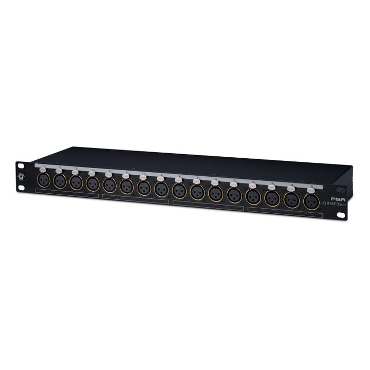 Black Lion Audio 16-Point Gold Plated XLR Female Patchbay with DSUB Outs