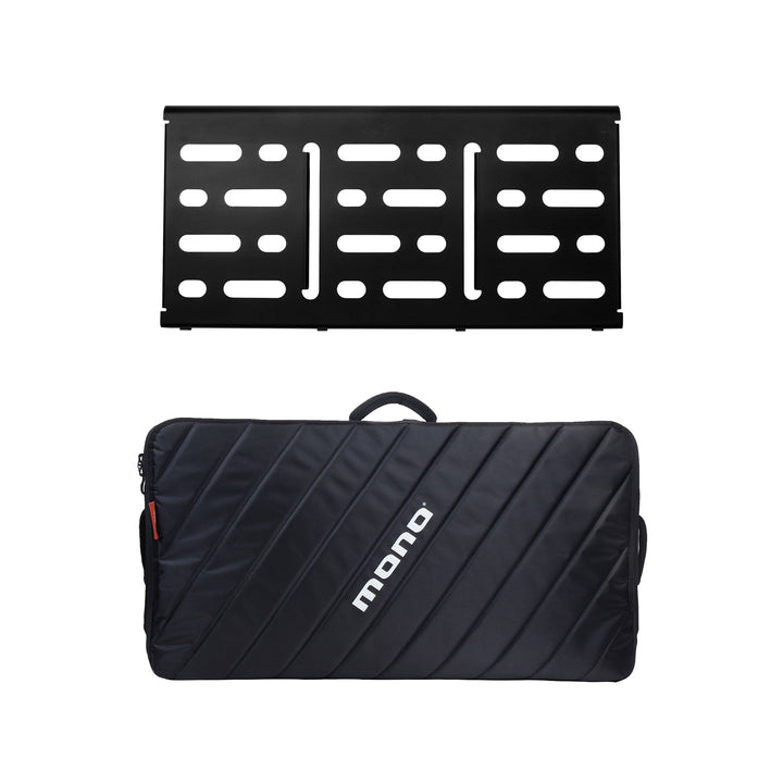 MONO Pedalboard Large with Pro Accessory Case 2.0 Bundle (Black) - Pedal Boards