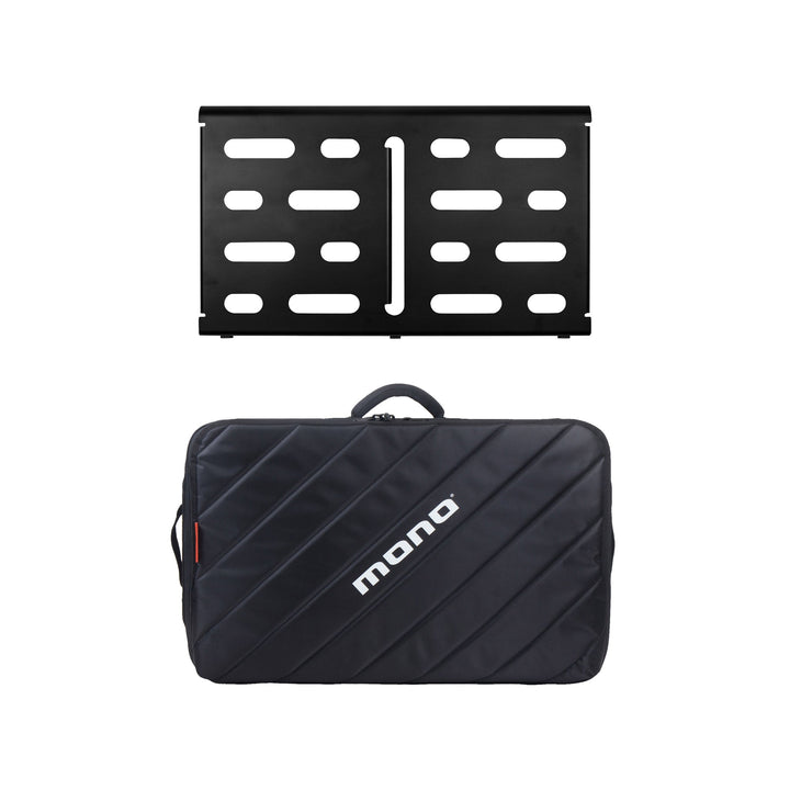 MONO Pedalboard Medium with Tour Accessory Case 2.0 Bundle (Black) - Pedal Boards