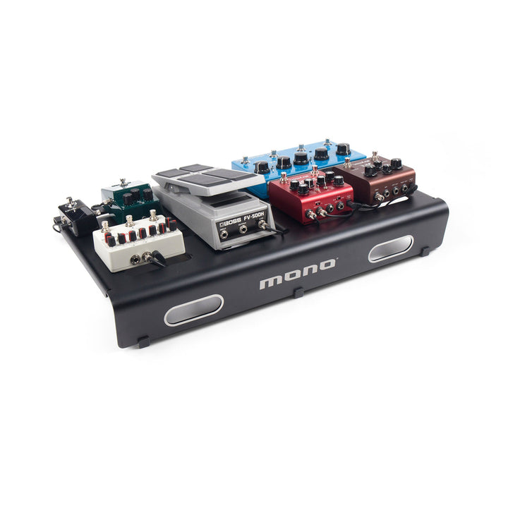 MONO Pedalboard Medium with Tour Accessory Case 2.0 Bundle (Black) - Pedal Boards