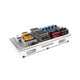 MONO Pedalboard Medium with Tour Accessory Case 2.0 Bundle (Silver) - Pedal Boards