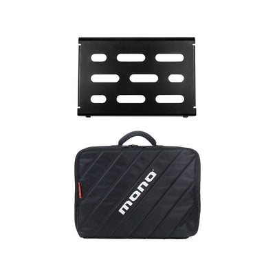 MONO Pedalboard Small with Club Accessory Case 2.0 Bundle (Black) - Pedal Boards