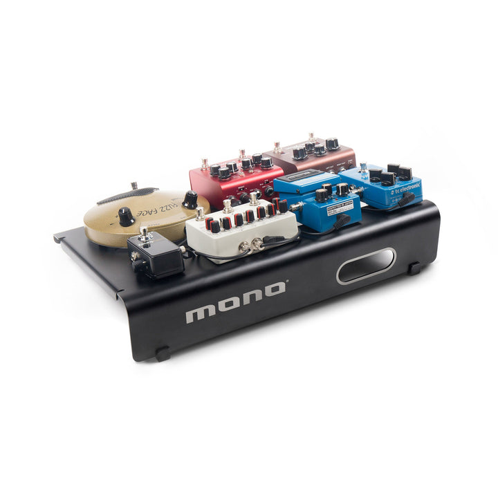 MONO Pedalboard Small with Club Accessory Case 2.0 Bundle (Black) - Pedal Boards