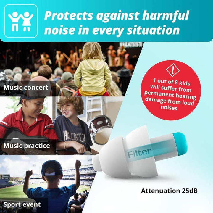 Alpine Alpine Pluggies Kids Earplugs for Noise, Water and Air Pressure