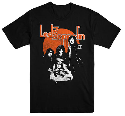 Promuco Percussion Led Zeppelin Orange Circle Black T-Shirt (Small)
