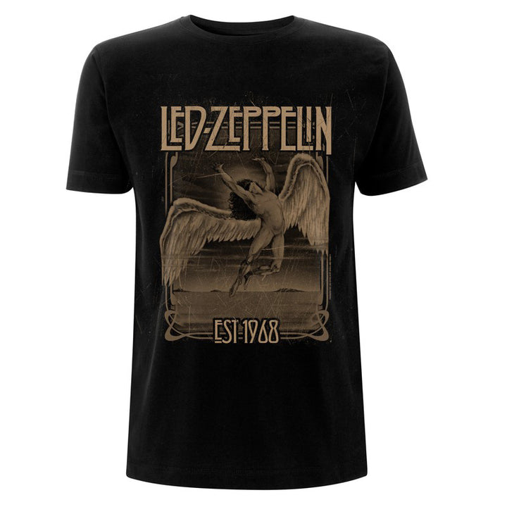 Promuco Percussion Led Zeppelin Faded Falling Black T-Shirt (Large)
