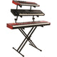 Quik Lok QL623 X-Style Double Brace Three-Tier Heavy Duty Keyboard Stand - Keyboard & Synthesizer Stands