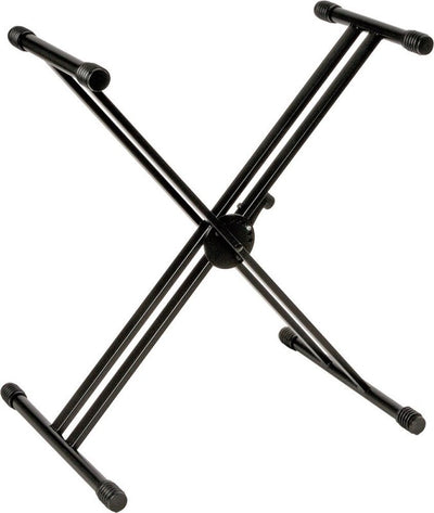 Quik Lok QL646BK X-Style Double Brace Single-Tier Heavy Duty Keyboard Stand - Keyboard & Synthesizer Stands