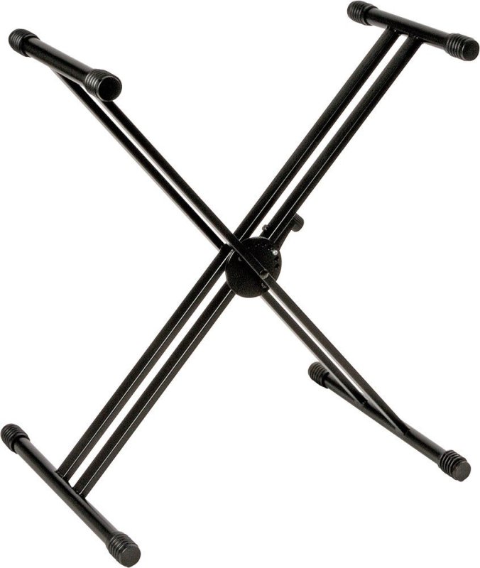 Quik Lok QL646BK X-Style Double Brace Single-Tier Heavy Duty Keyboard Stand - Keyboard & Synthesizer Stands