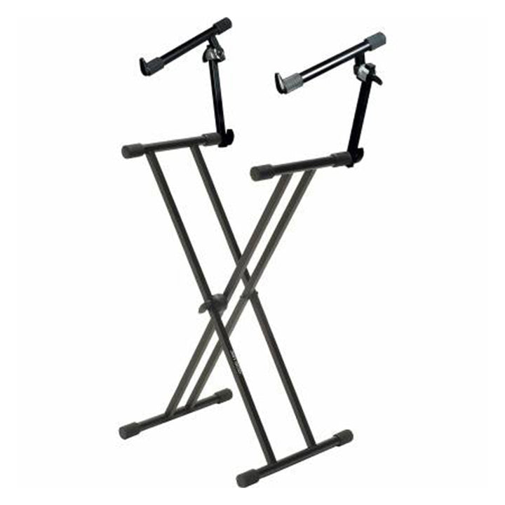 Quik Lok T22 Double Braced 2 Tier Keyboard Stand - Keyboard & Synthesizer Stands