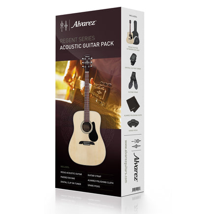 Alvarez RD26S Regent Dreadnought Acoustic Guitar Pack (Natural Satin)