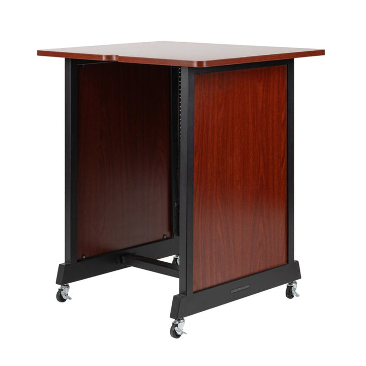 Gator Gator RI-STRK-14U-CH 14U Wood Rack Cabinet with Casters and Leveling Feet in Cherry Finish