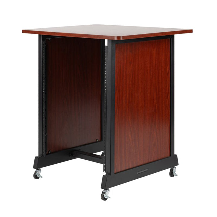 Gator Gator RI-STRK-14U-CH 14U Wood Rack Cabinet with Casters and Leveling Feet in Cherry Finish