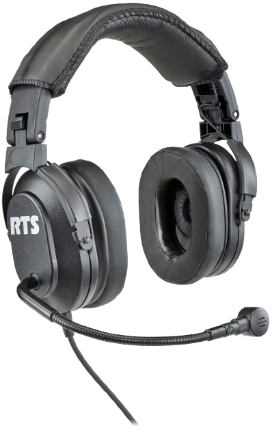RTS HRF-2-A5M Dual-Sided Flip-to-Mute Headset with Noise Reduction (A5M)
