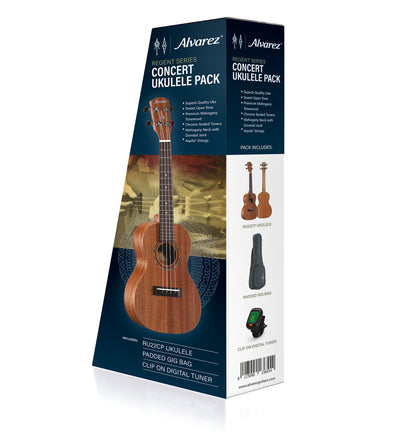 Alvarez RU22CP Regent Concert Ukulele Pack (Natural Satin)