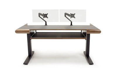 Argosy Radius Composer for 61 Keys, Straight Top, 2) Steel Legs, Bullnose Edge - Walnut Trim Upgrade