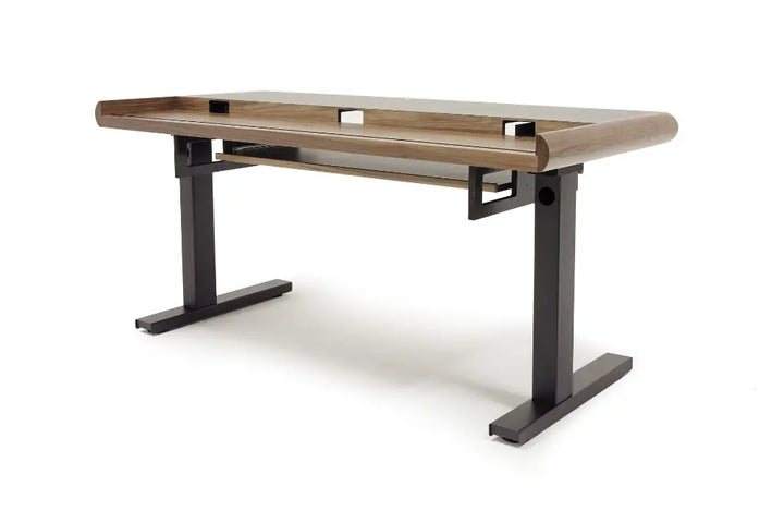 Argosy Radius Composer for 61 Keys, Straight Top, 2) Steel Legs, Bullnose Edge - Walnut Trim Upgrade