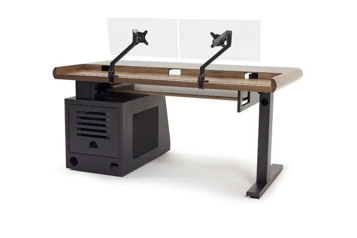 Argosy Radius Composer for 61 Keys, Straight Top, 1) Slanted 10sp Base Rack, 1) Steel Leg, Bullnose Edge - Standard Trim