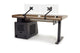 Argosy Radius Composer for 61 Keys, Straight Top, 1) Slanted 10sp Base Rack, 1) Steel Leg, Bullnose Edge - Walnut Trim Upgrade