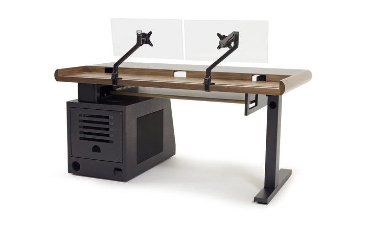 Argosy Radius Composer for 61 Keys, Straight Top, 1) Slanted 10sp Base Rack, 1) Steel Leg, Bullnose Edge - Standard Trim